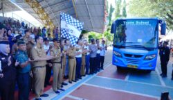 Pj Gubernur Luncurkan Dua Unit Bus Gratis Trans Sulsel