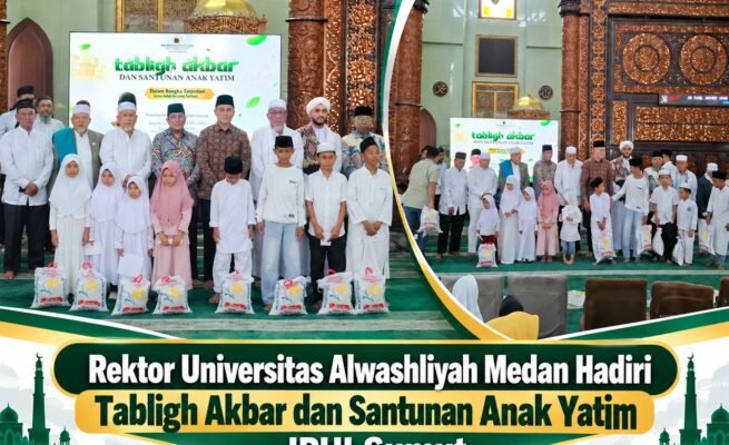 Rektor Universitas Alwashliyah Medan Hadiri Tabligh Akbar IPHI Sumut, Pererat Silaturahmi Pasca-Muktamar VIII