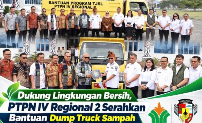 Perkuat Sinergi Daerah, PTPN IV Regional 2 Hibahkan Armada Pengangkut Sampah Lewat Program TJSL