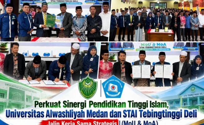 Perkuat Sinergi Pendidikan Tinggi Islam, Universitas Alwashliyah Medan dan STAI Tebingtinggi Deli Jalin Kerja Sama Strategis (MoU & MoA)
